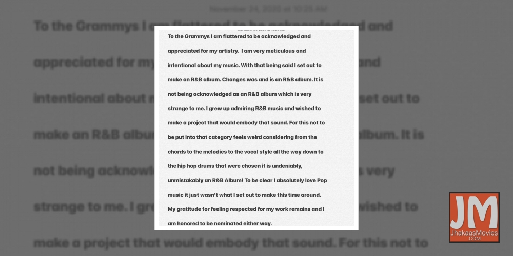 Justin Bieber upset over his Grammy nominations.