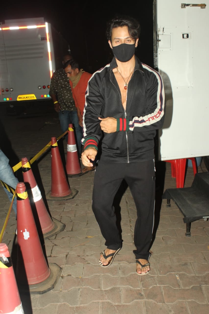 Mumbai: Actor Tiger Shroff seen during a shoot at Mumbai's Andheri on Dec 2, 2020. (Photo: IANS)