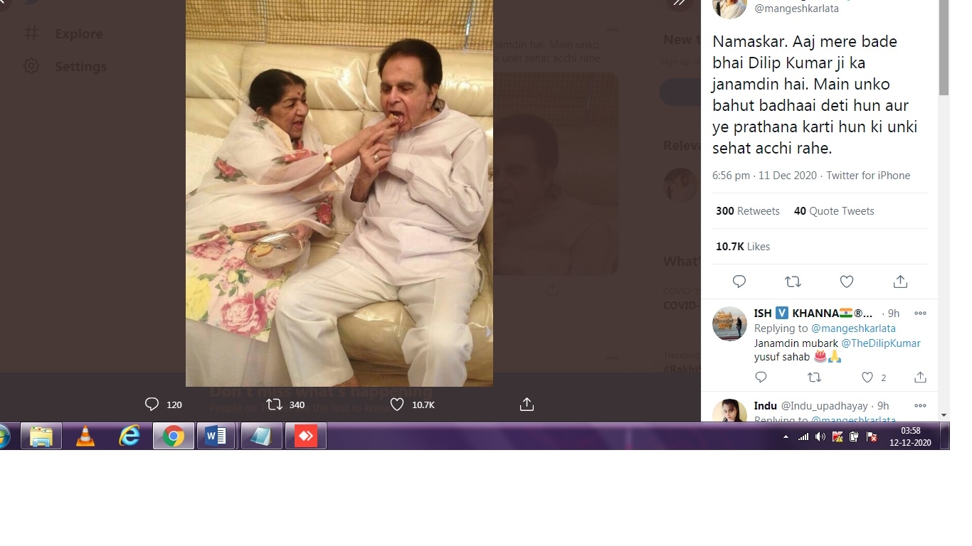 When Lata Mangeshkar wished 'Bade Bhai Dilip Kumar ji