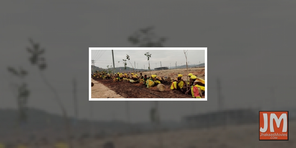 Ajay Devgan takes part in plantation programme in Hyderabad