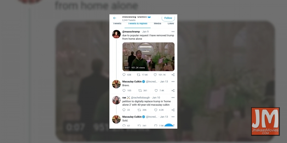Macaulay Culkin backs removal of Donald Trump scene in 'Home Alone 2'