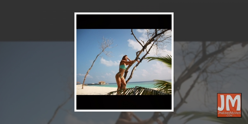 Disha Patani sizzles in a tiny aqua bikini.