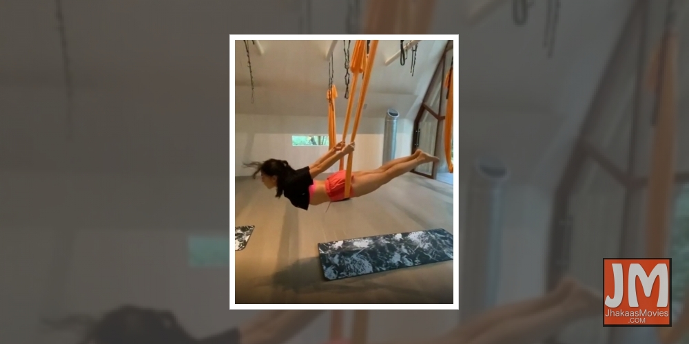 Actress Sara Ali Khan enjoys fitness, and loves sharing fitness videos, too. In a new video she posted on Friday, the young Bollywood star aces the aerial yoga