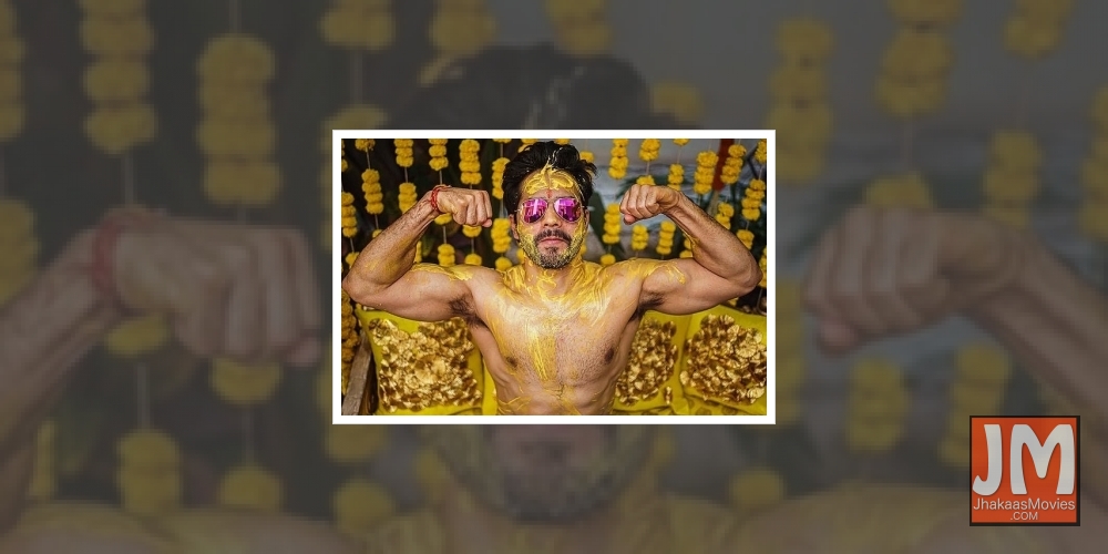 Varun Dhawan shares moments from Haldi ceremony.