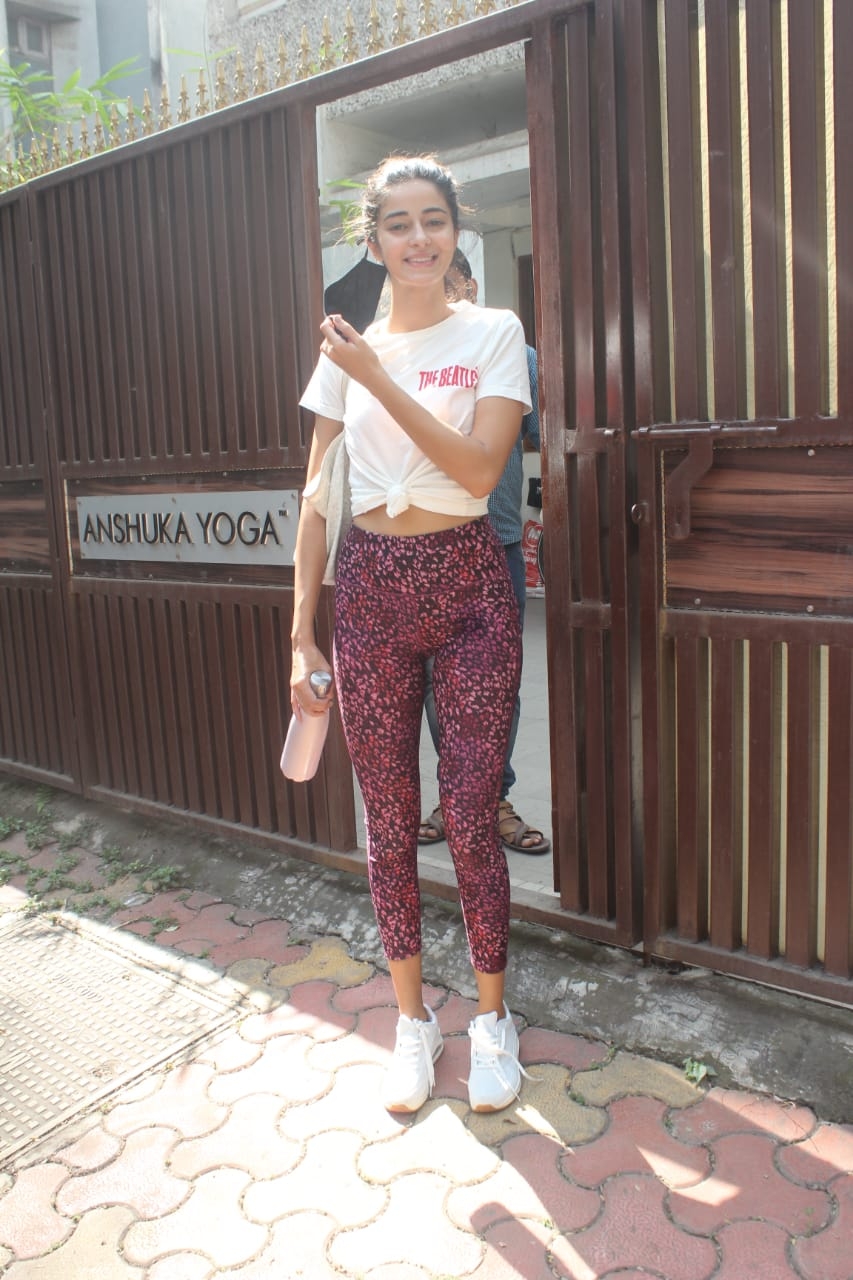 Mumbai : Ananya Panday seen at Yoga class In Bandra on Wednesday, 27 January 2021. (Photo: IANS)