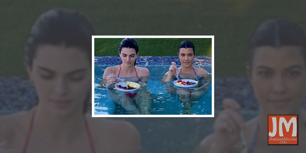 Reality TV personalities and sisters Kourtney Kardashian and Kendall Jenner took time off to relax in the pool. The picture Kourtney posted on Instagram have, no surprises, gone viral.