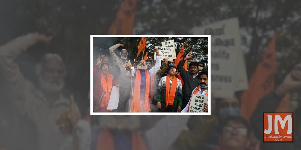 Mia Khalifa gives it back to protestors raking up her porn past.