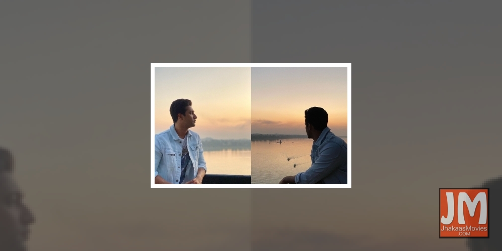 Vicky Kaushal enjoys sunset on banks of river Narmada.