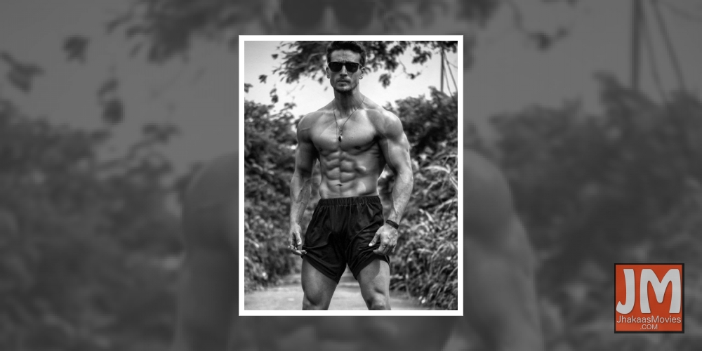 Tiger Shroff flaunts shirtless beef in new monochrome photo.