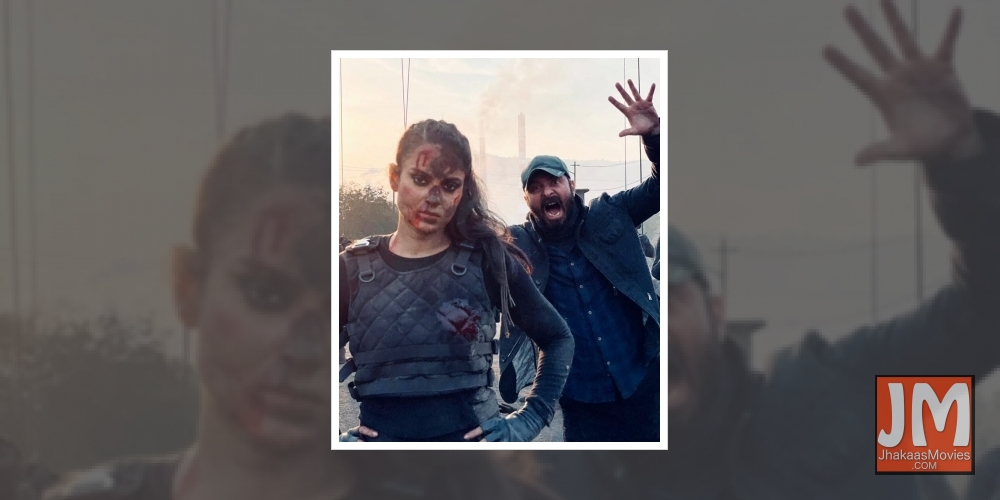 Kangana shares post after 10th night shift of Dhaakad.