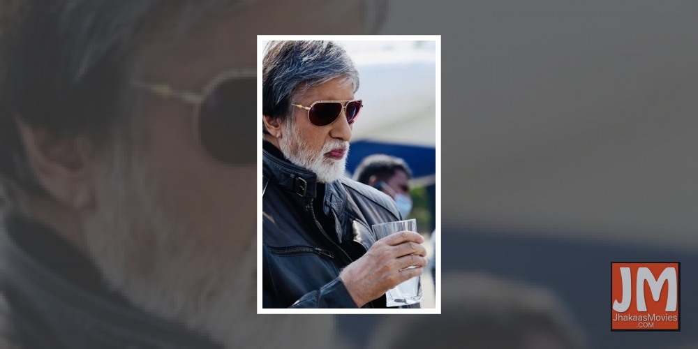 Amitabh Bachchan relishes nimbu paani on MayDay set