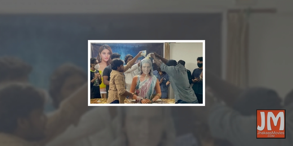 Nidhhi Agerwal fans celebrate Valentine's Day by erecting and worshipping her idol