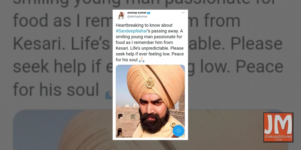 Akshay Kumar mourns Sandeep Nahar's death, late actor's FB post and video taken down