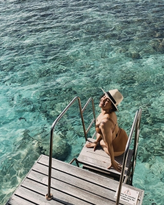 Sanya Malhotra strikes a sunkissed pose in bikini.(photo:Instagram)