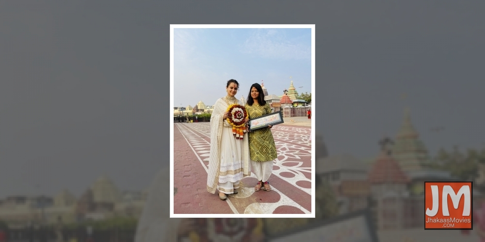 Kangana Ranaut visits Lord Jagannath temple in Puri.