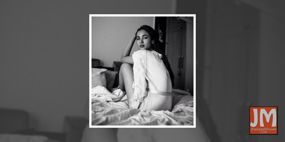 Actress Sonal Chauhan took to Instagram on Tuesday to post about love and relationships, with a black and white picture of herself.