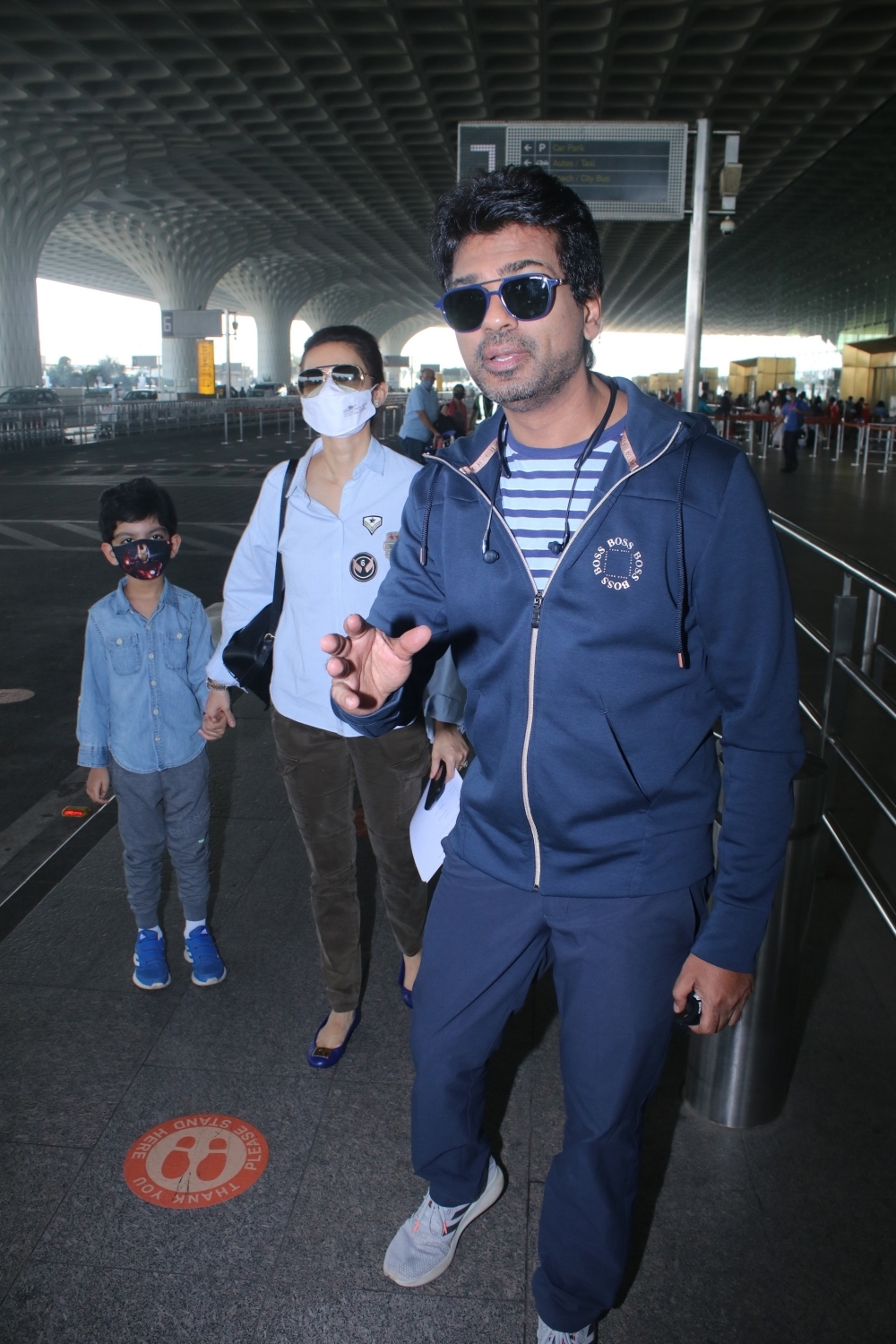 Mumbai: Nikhil Dwivedi & His Family Spotted at Airport Departure on Friday 05th March, 2021. (Photo: IANS)