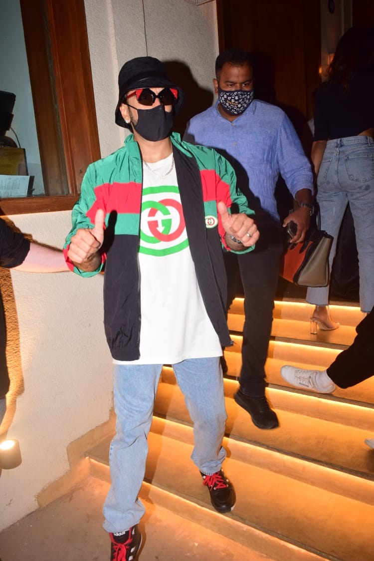 Mumbai: Shraddha Kapoor, Ranveer Singh, Rohan Shreshta, Krishika Lulla, Spotted Bastian in Worli on Sunday 07th March, 2021. (Photo: IANS)