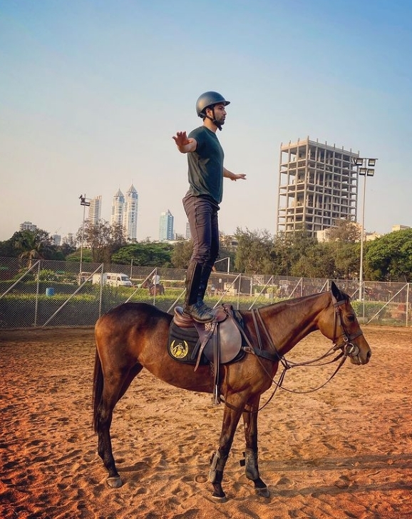 Vicky Kaushal stands on horseback, gets trolled.(photo:Instagram)