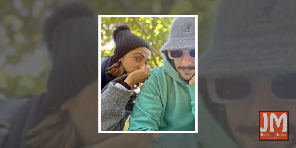 Ranveer, Deepika play 'peek-a-boo' with camera.