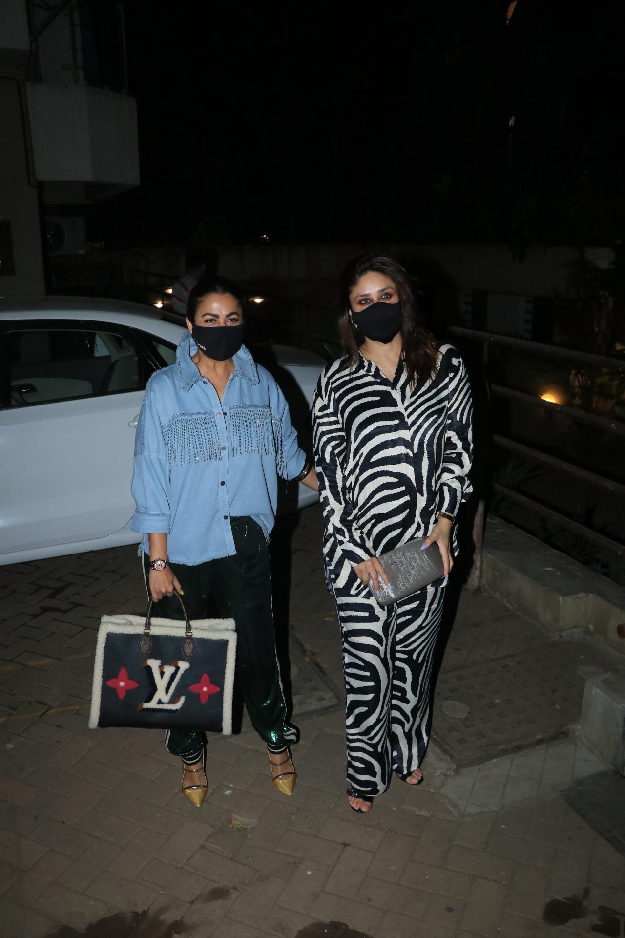 Mumbai: Kareena Kapoor & Amrita Arora Snapped at Karan Johar House On Friday 19th March, 2021. (Photo: IANS)