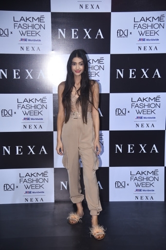 Mumbai: Ananya Panday Family at Lakme Fashion Week Day 3 On Sunday 21 March, 2021. (Photo: IANS)