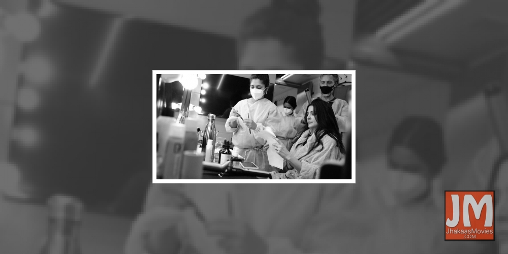 Anushka Sharma shares first picture after resuming work.