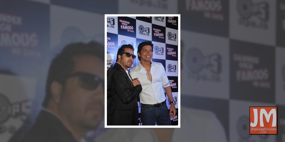 Singers Shaan and Mika Singh during the music launch of film Balwinder Singh Famous Ho Gaya in Mumbai, on Sept 9, 2014.