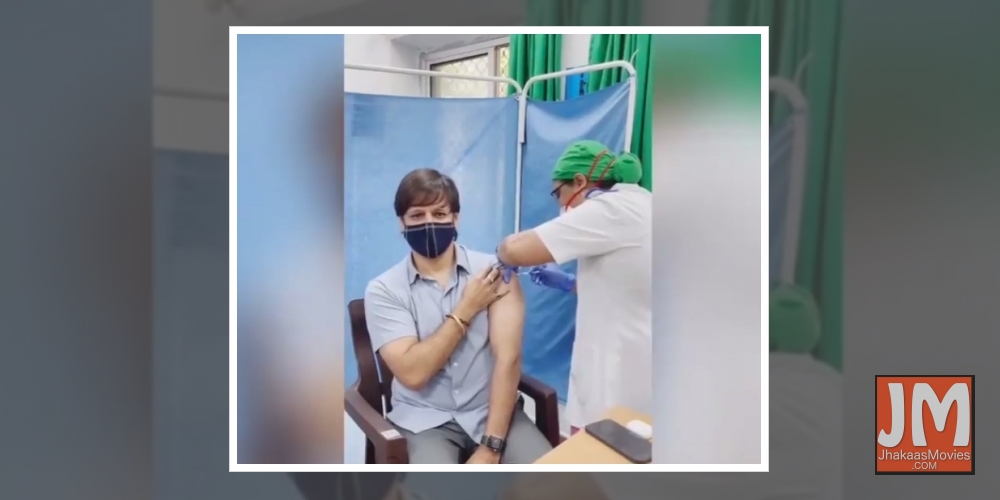 Vivek Oberoi gets first dose of Covid vaccine.