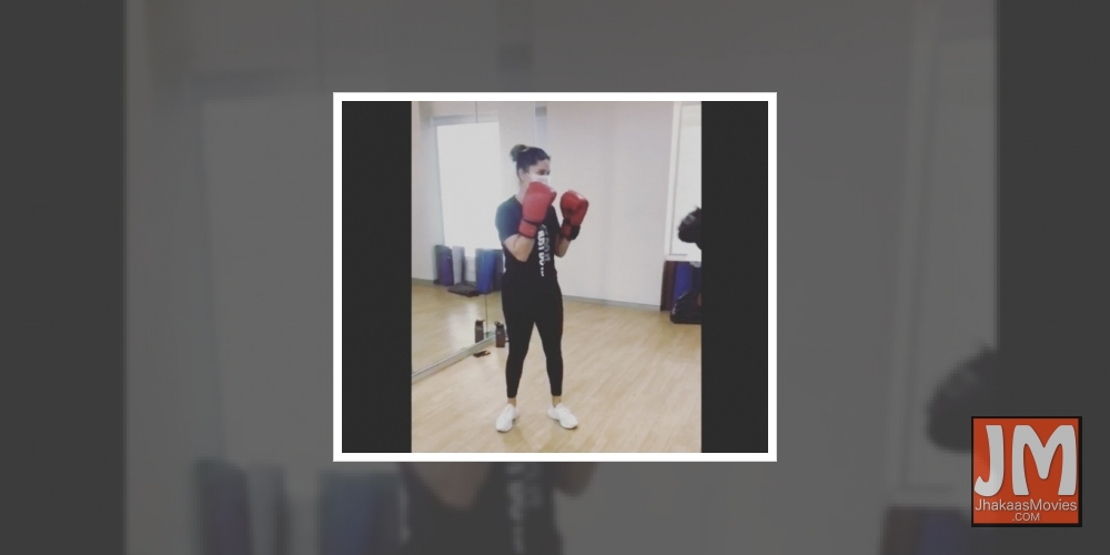 Sunny Leone: Difficult to box with mask on, but safety over comfort.