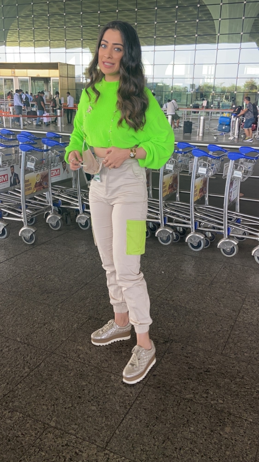 Mumbai: Laxmi Rai Spotted at Airport Departure On Saturday, 24 April, 2021. (Photo: IANS)