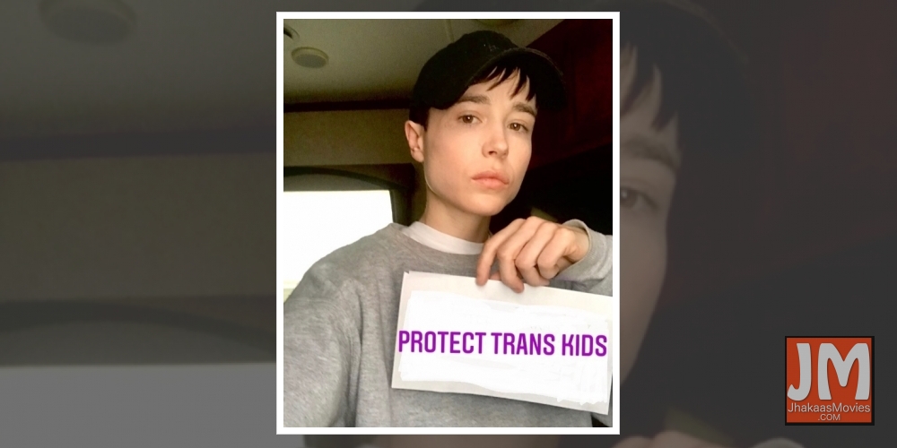 Elliot page didn't panic looking at himself after breast removal surgery.