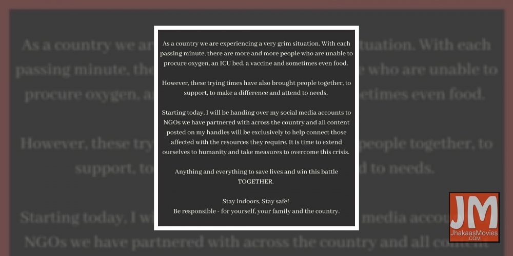 John Abraham hands over social media to NGOs helping Covid-affected