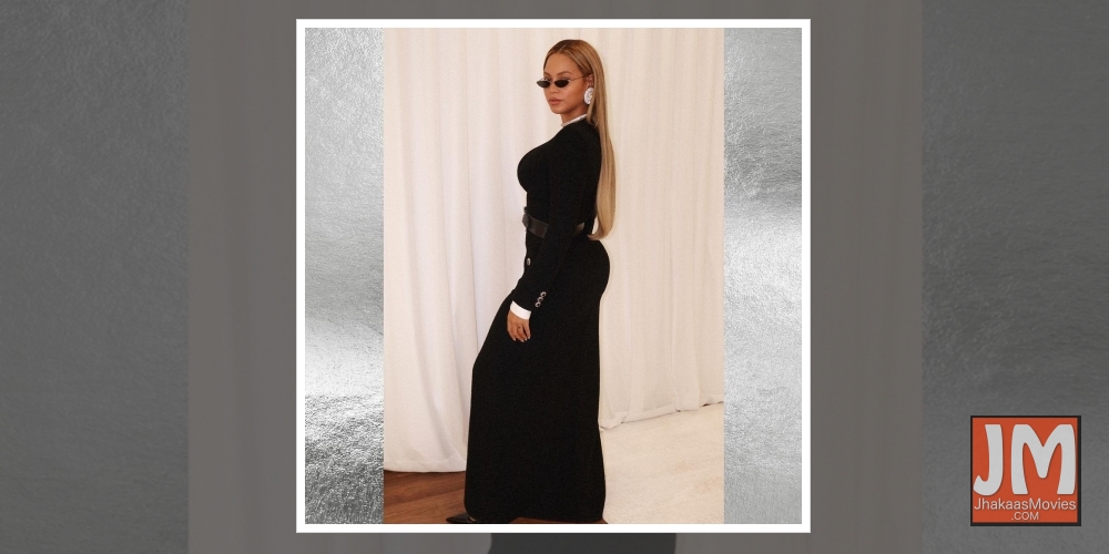 Beyonce slays in all-black ensemble.