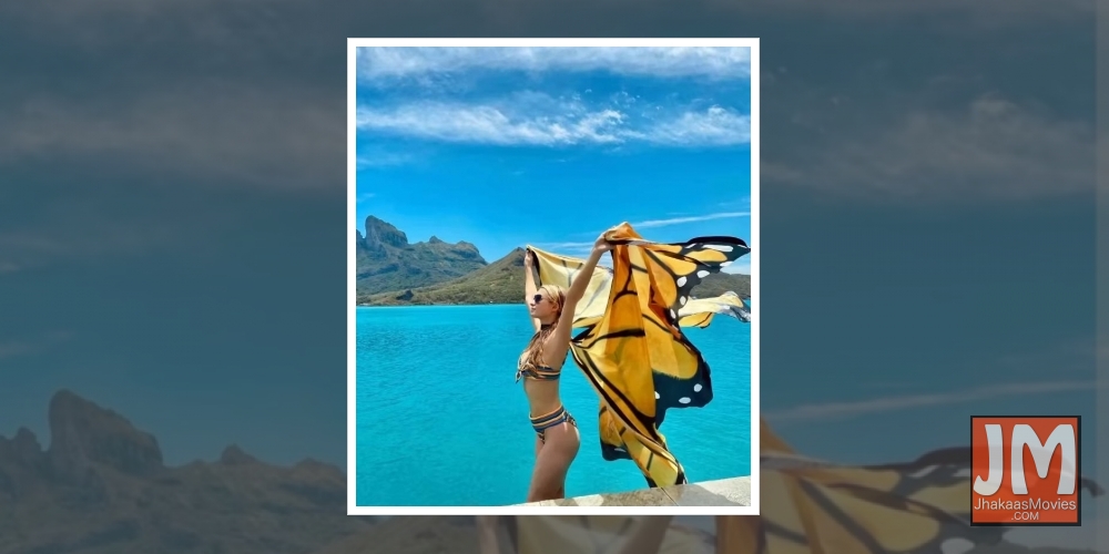 Paris Hilton channels her inner butterfly babe spirit