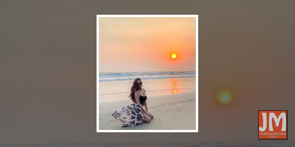 Krystle D'souza posts a pic from the beach