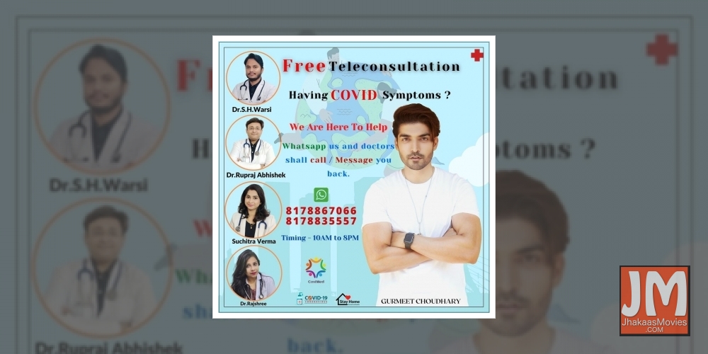 Gurmeet Choudhary joins free tele-consultation initiative for Covid-19 patients