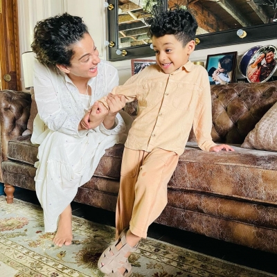 Kangana Ranaut spends time with family after recovering from Covid