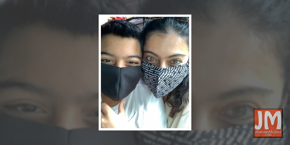 Kajol shares glimpse of the masked bandits