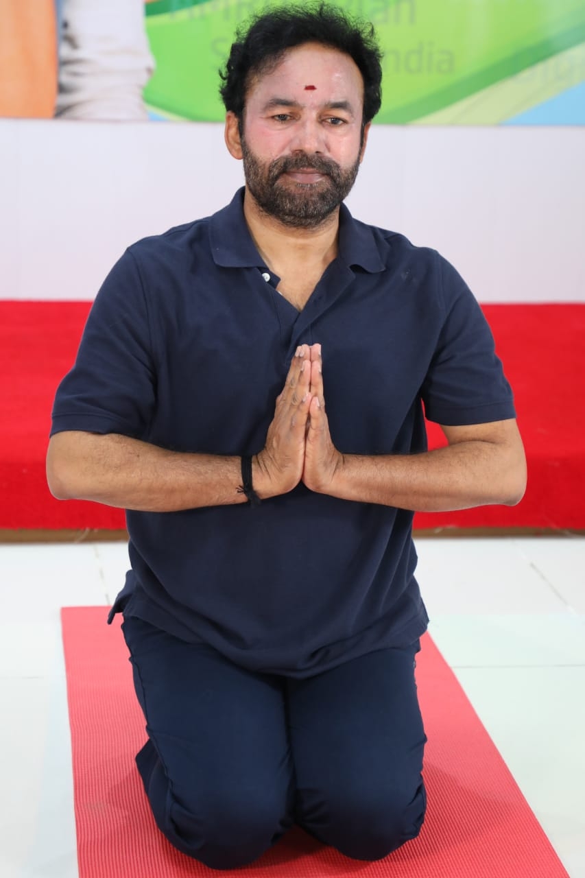Kishan Reddy celebrates yoga day with Hyderabad.