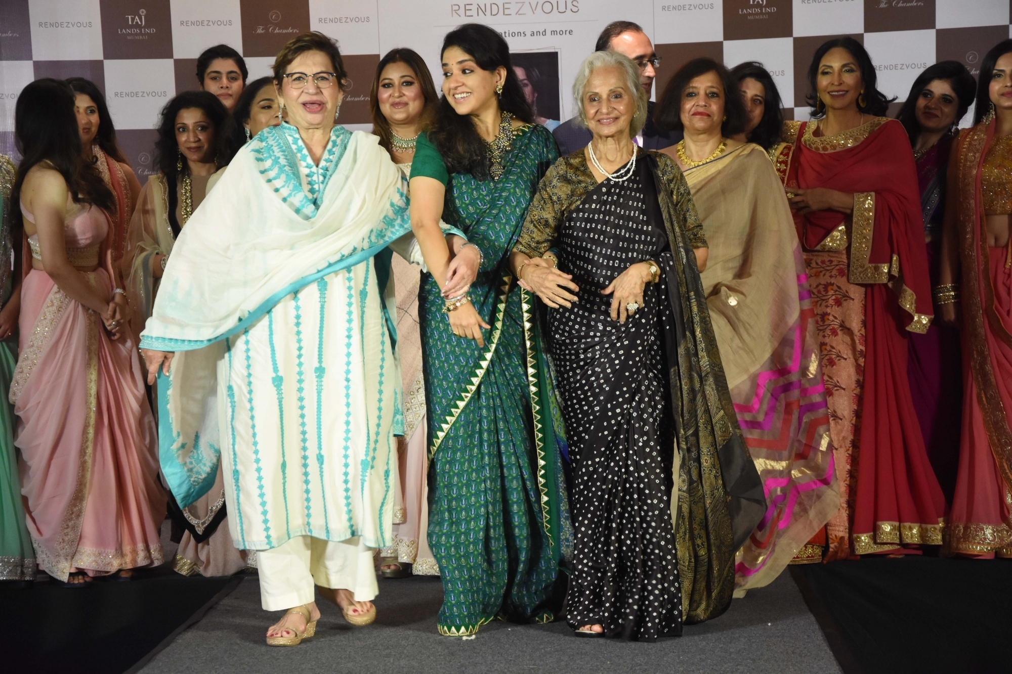 Mumbai: Bollywood actress Waheeda Rehman and Helen attended the event of Rendezvous series in Mumbai on Wednesday, July 14, 2021.(Photo:Sandeep Mahankal/IANS)