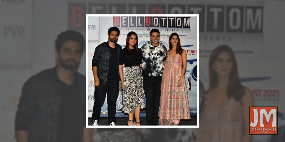 Delhi: Bellbottom Star cast in New Delhi for the film's trailer launch on Tuesday August 3, 2021 location New Delhi