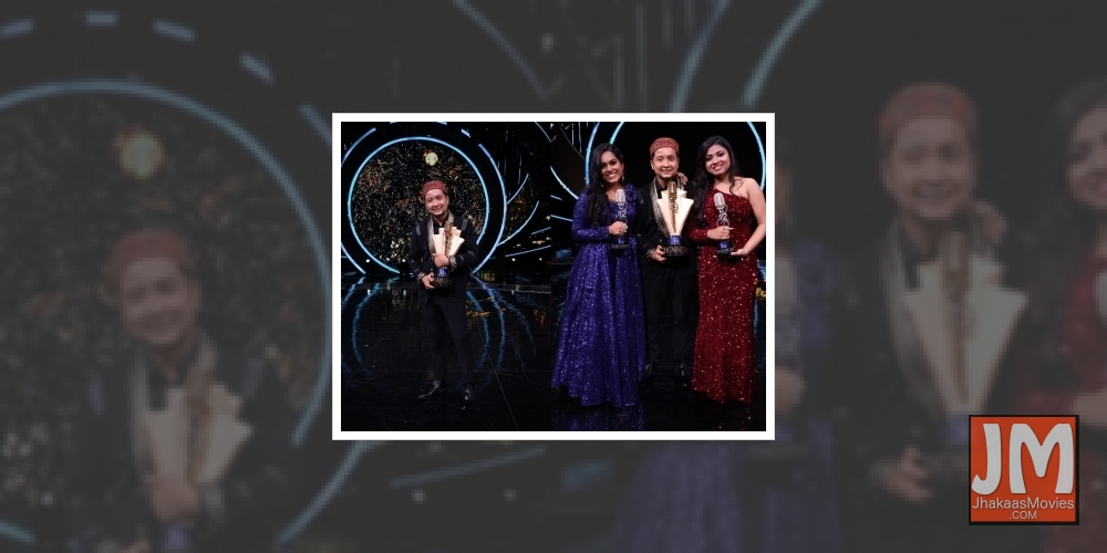 Pawandeep Rajan wins the 'Indian Idol 12' trophy.