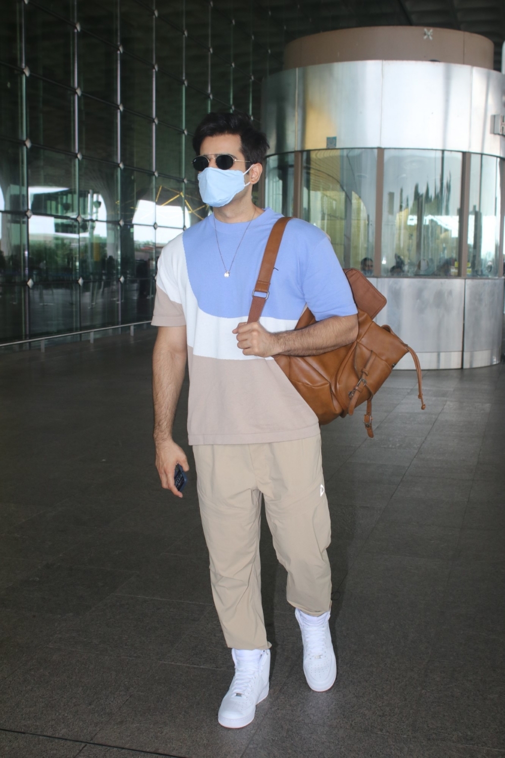 Karan Tacker Spotted At Airport Departureon 27 August,2021.(Photo: Sanjay Tiwari/IANS)