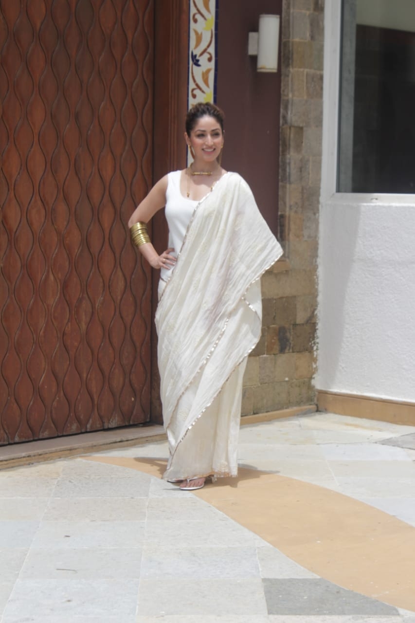 Mumbai: Yami Gautam Spotted Promoting Bhoot Police Movie at Sun n Sand Juhu on Wednesday, September 01, 2021.(Photo: Sanjay Tiwari/IANS)