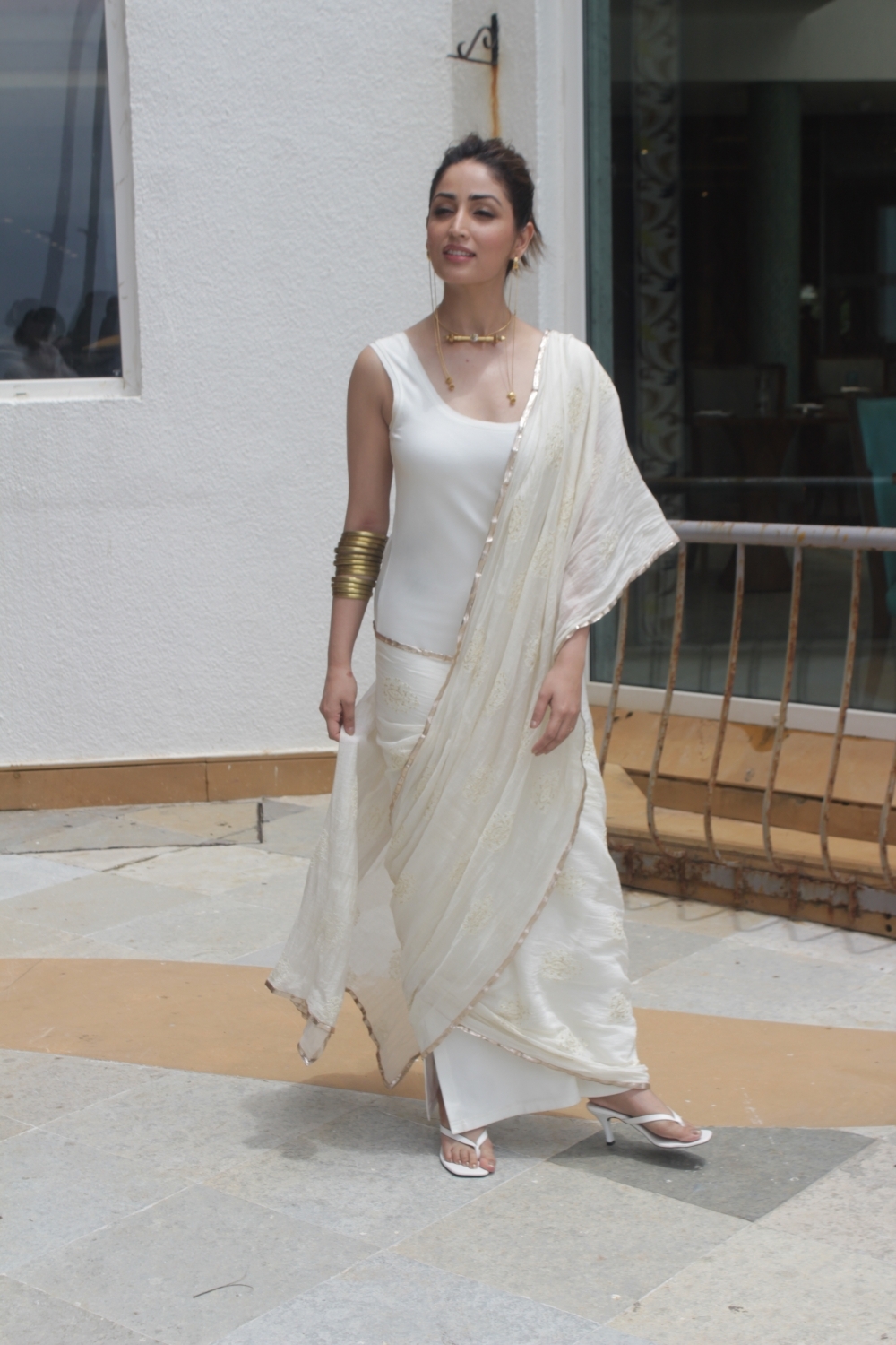 Mumbai: Yami Gautam Spotted Promoting Bhoot Police Movie at Sun n Sand Juhu on Wednesday, September 01, 2021.(Photo: Sanjay Tiwari/IANS)