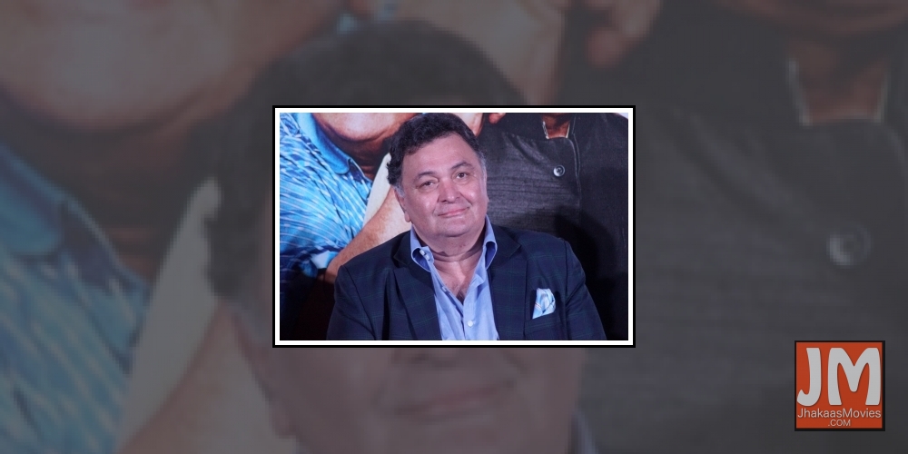 Mumbai: Actor Rishi Kapoor during the trailer launch of his film 