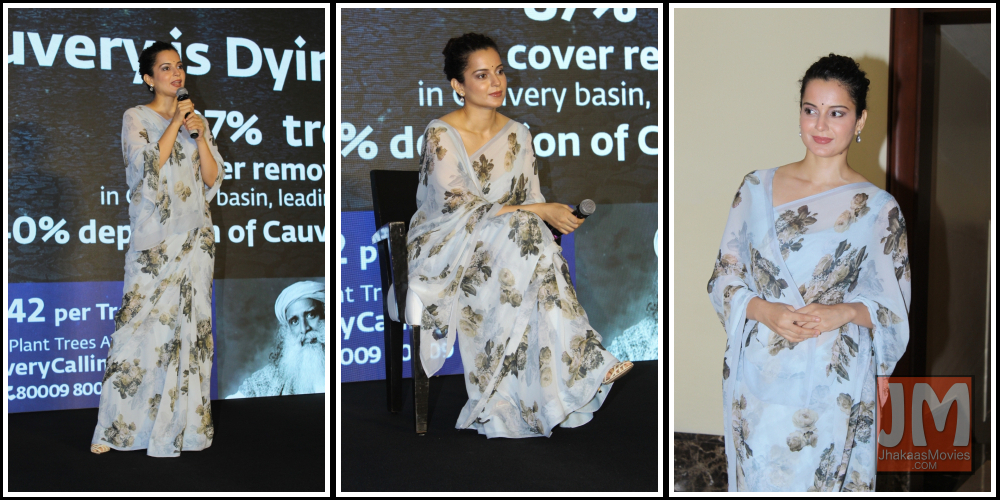 Kangana Ranaut at Cauvery Calling campaign in Mumbai, on Sep 5, 2019