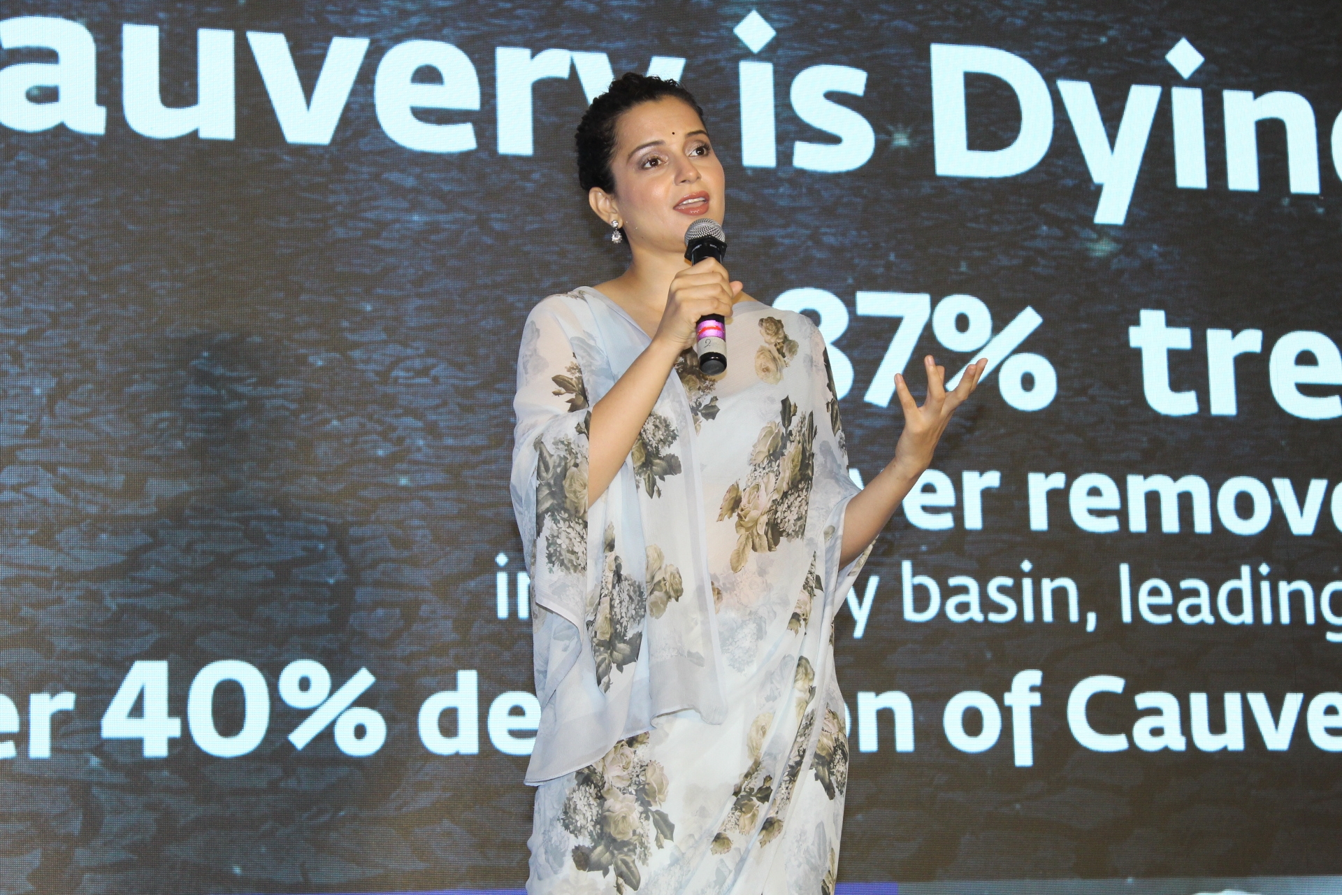 Mumbai: Actress Kangana Ranaut at "Cauvery Calling" campaign in Mumbai, on Sep 5, 2019. (Photo: IANS)