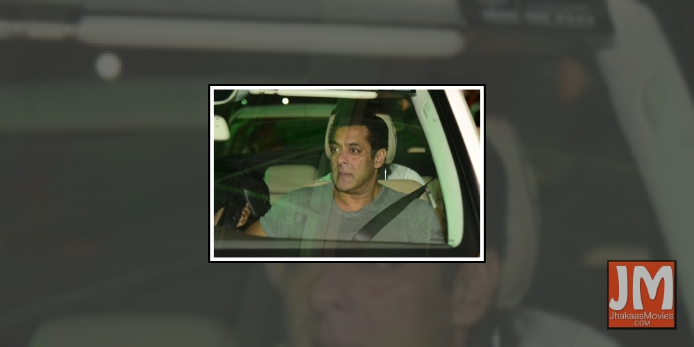 Jaipur: Actor Salman Khan arrives in Jaipur on Aug 14, 2019.